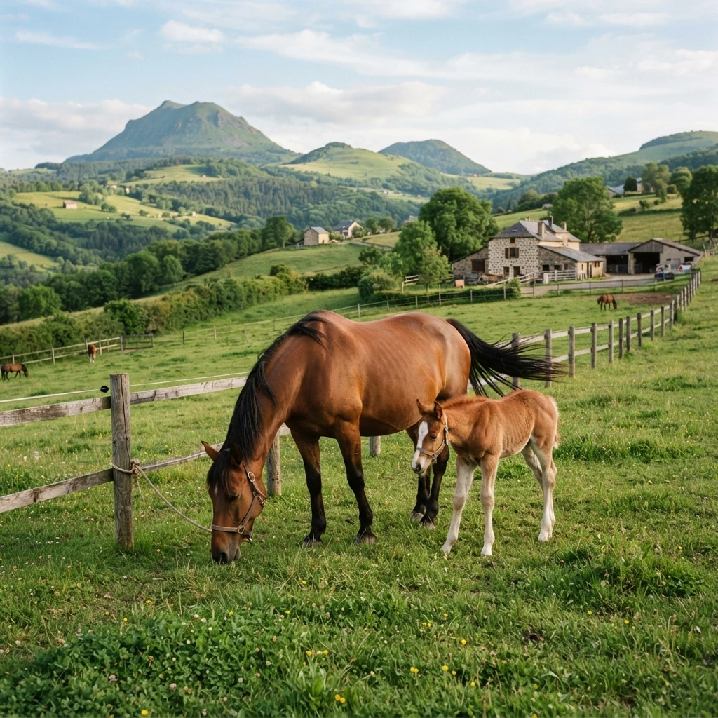 Élevage de chevaux au GAEC Ecurie du Rivalier, Saint-Menoux