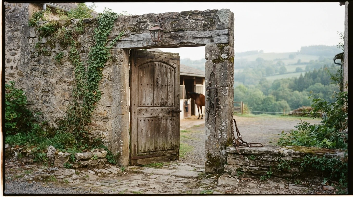 Entrée du GAEC Ecurie du Rivalier, centre équestre à Saint-Menoux