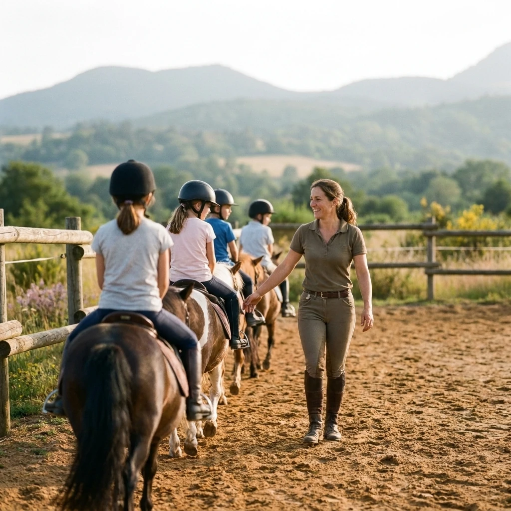 Cours de poney à Saint-Menoux, Allier